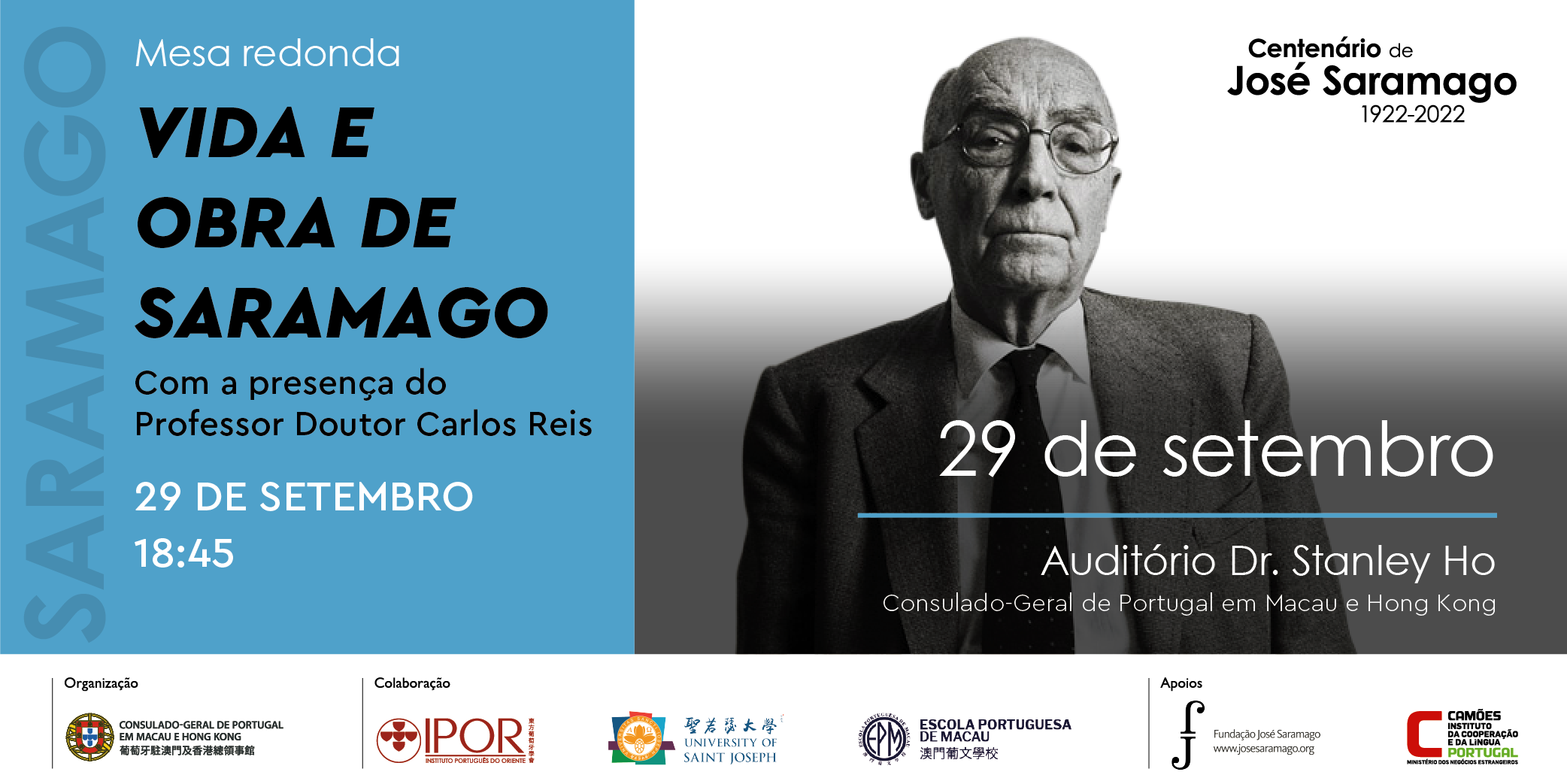 Saramago 100  Celebrations of the Centenary of José Saramago in